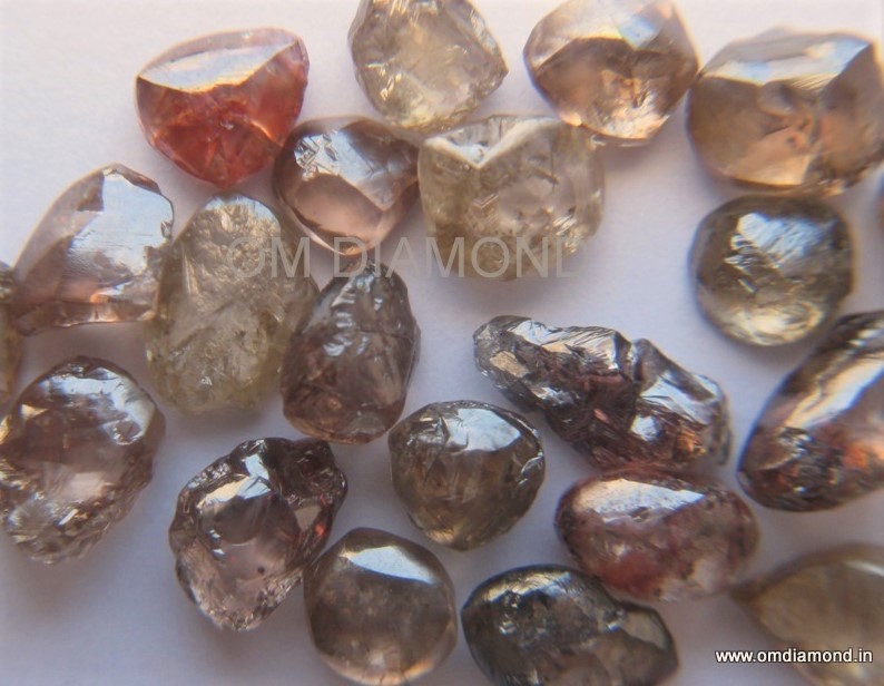 Glossy Fancy Colors Rough Diamonds