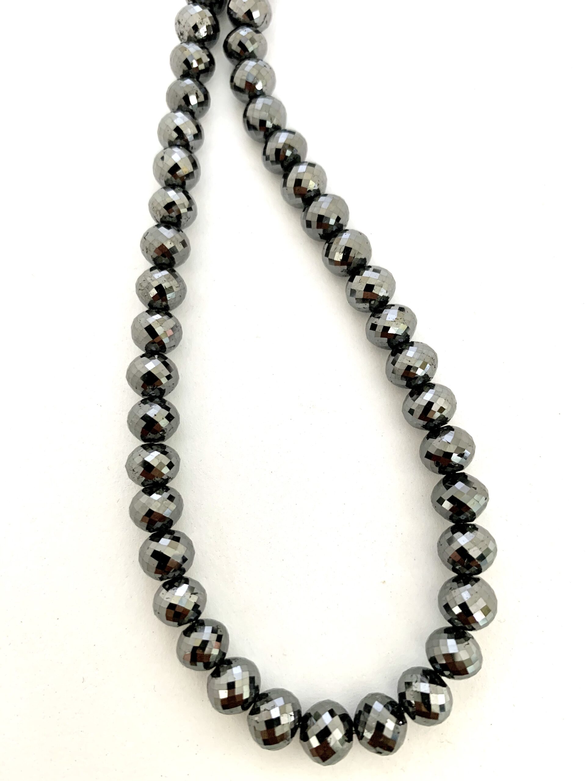 Fancy Round Black Diamond Beads