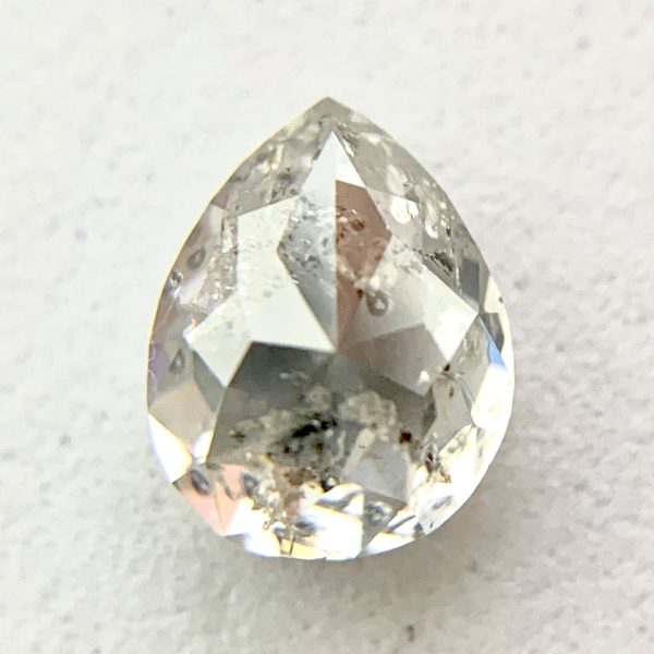 Pear Cut Salt and Pepper Diamond - Image 2