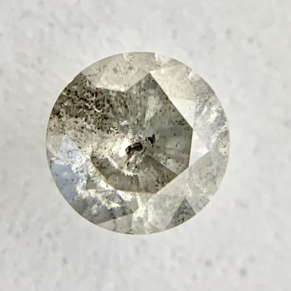 Salt and Pepper Round Brilliant Cut Diamond