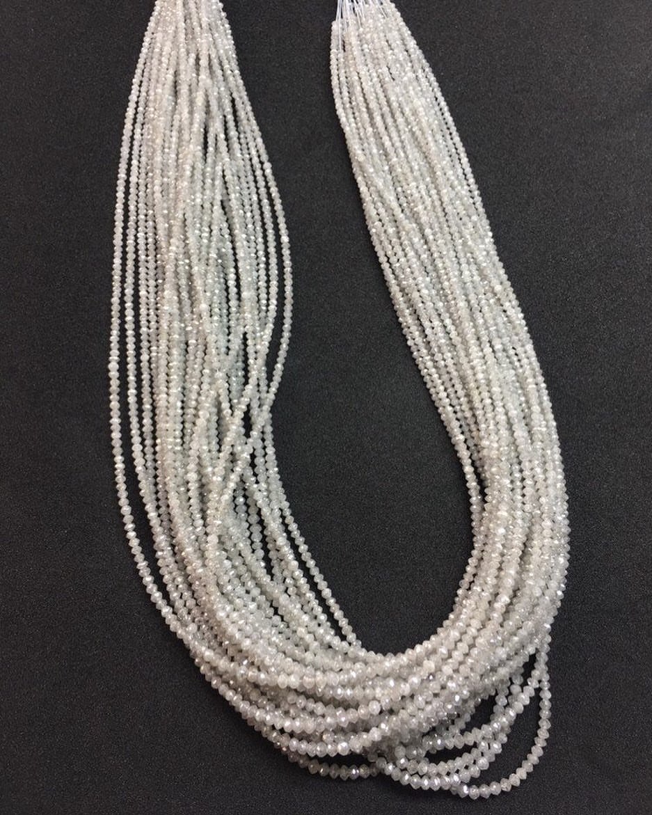 Natural White Diamond Beads