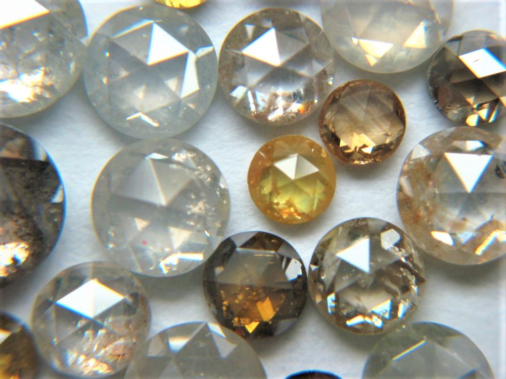 Natural Fancy Colors Round Rose Cut Diamonds
